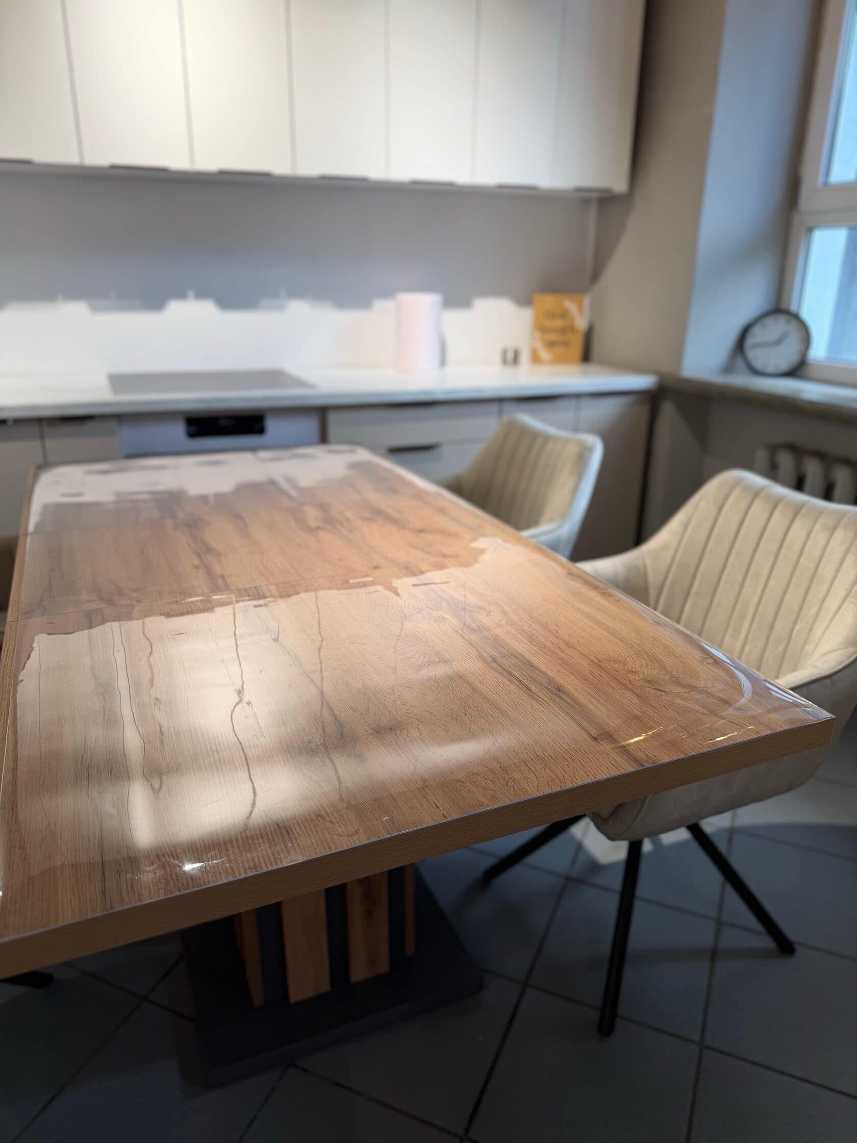 40×40 cm prozorna zaščitna podloga iz mehkega stekla, sijajna