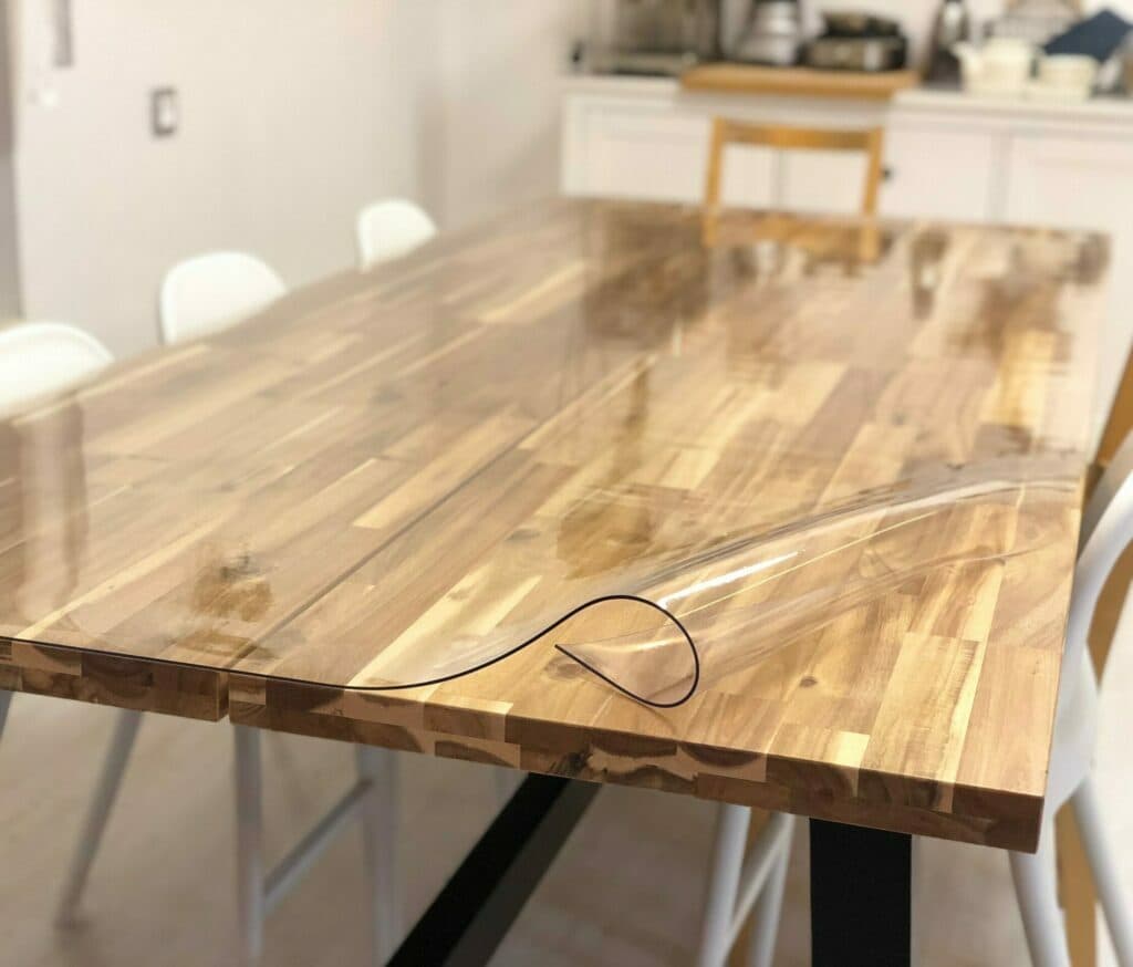50×80 cm prozorna zaščitna podloga iz mehkega stekla, sijajna
